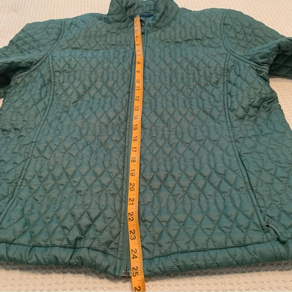 Lands End Quilted Puffer Packable Jacket in Teal Large Petite
